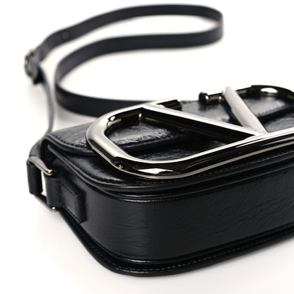 Valentino Garavani Brushed Calfskin Small Supervee Crossbody Bag Black 7 of 8
