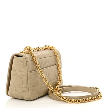 Christian Dior Calfskin Cannage Small Caro Bag Beige 3 of 11