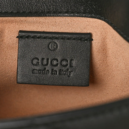 Gucci Calfskin Matelasse Super Mini GG Marmont Shoulder Bag Black 6 of 10