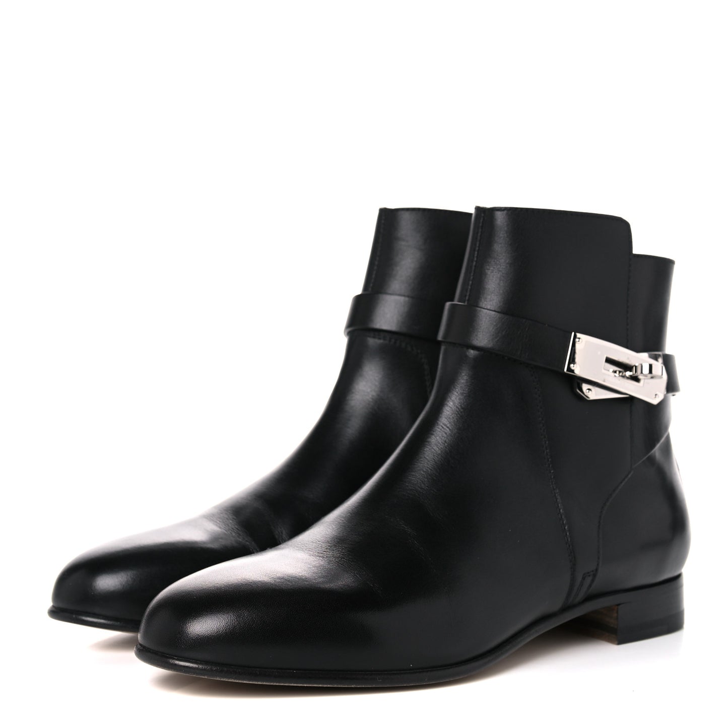 Calfskin Neo Low Boots 36.5 Black