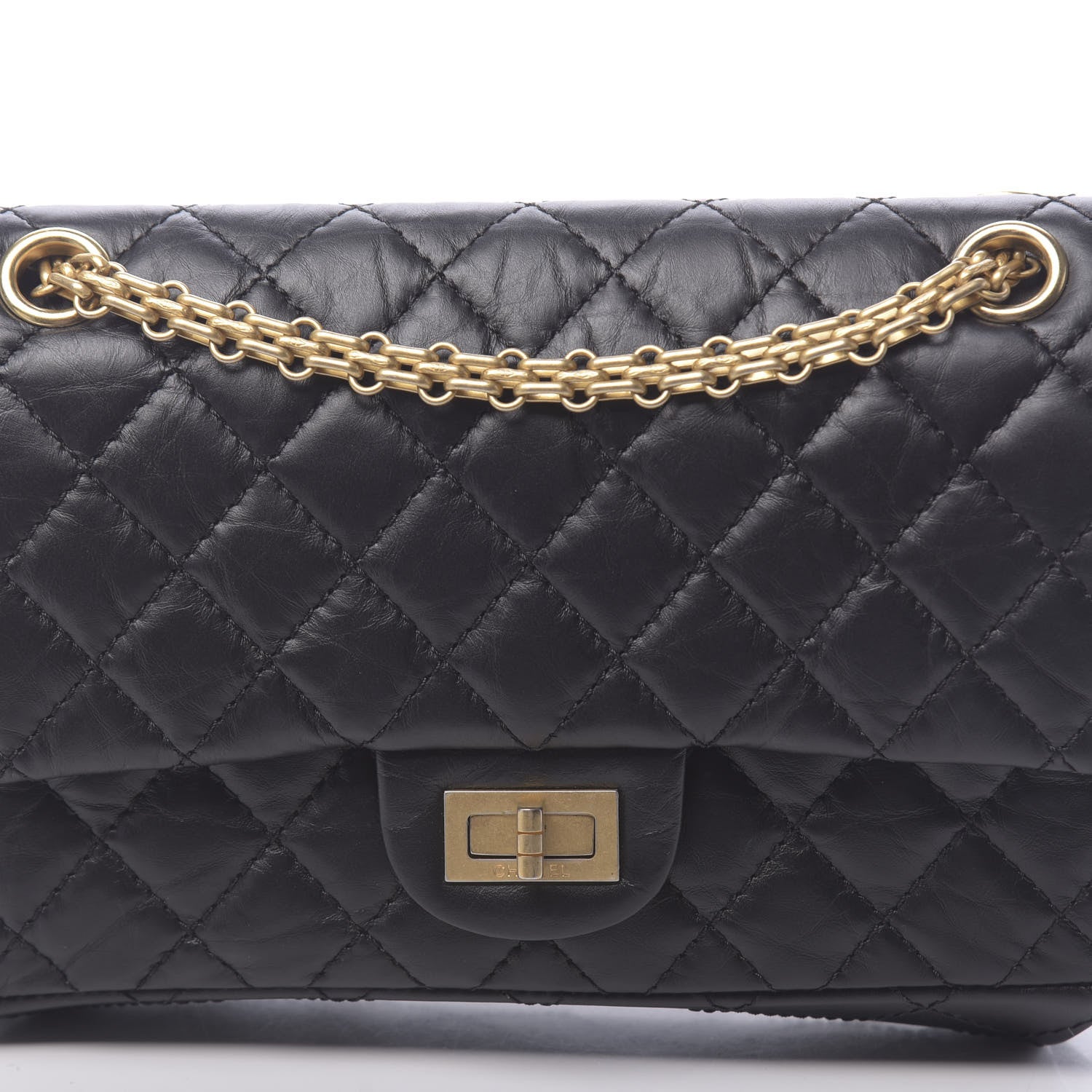 Chanel Aged Calfskin Quilted 2.55 Reissue 225 Flap Black 11 of 12