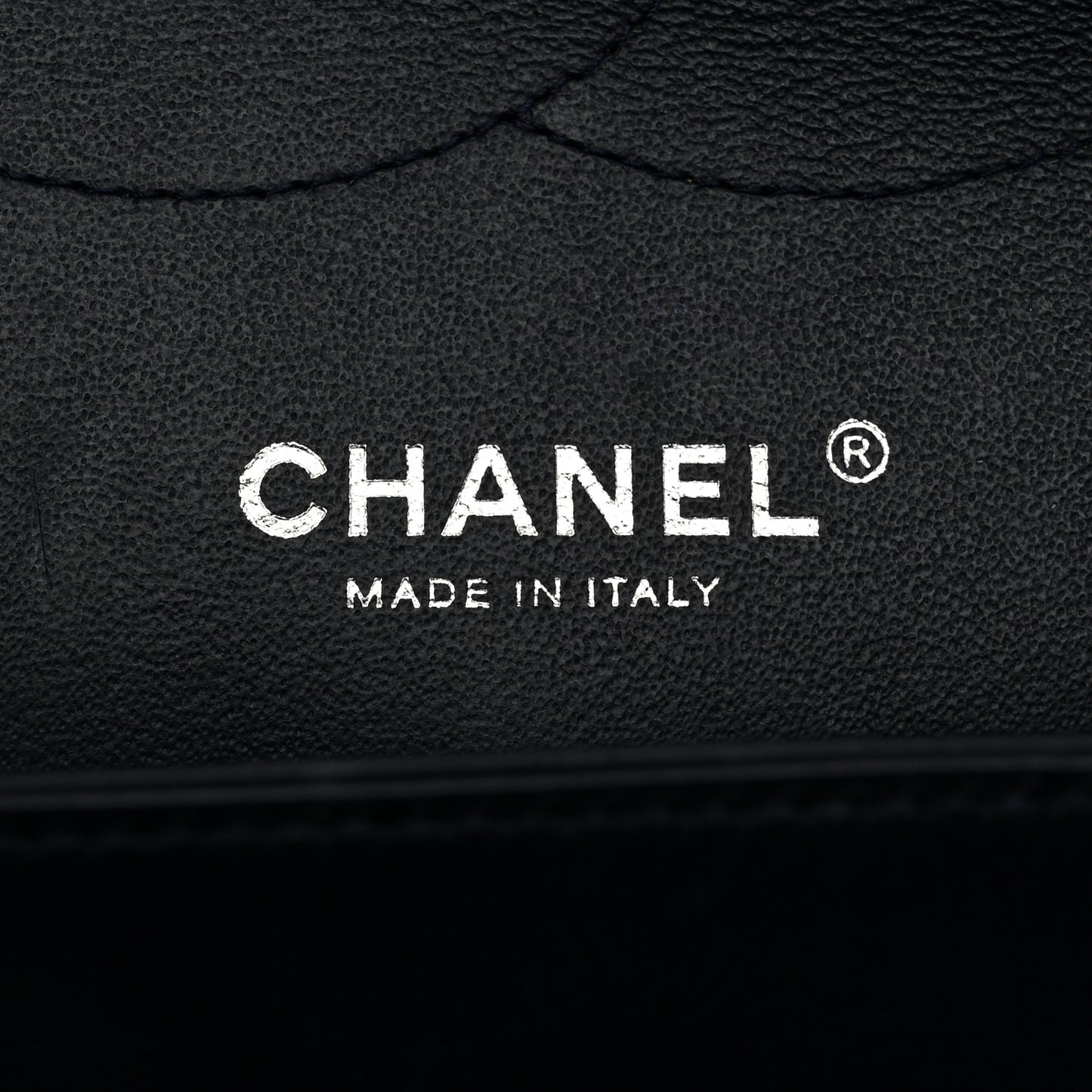 Patent Quilted Jumbo Double Flap Navy