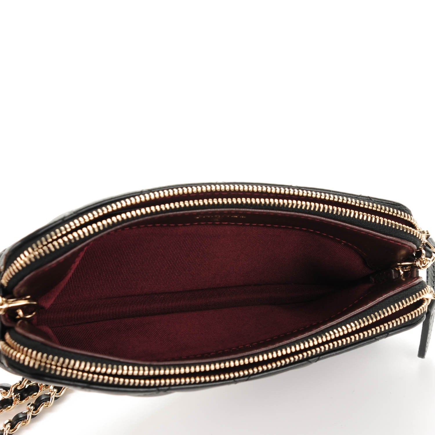 Chanel Lambskin Quilted Small Clutch With Chain Black 7 of 8