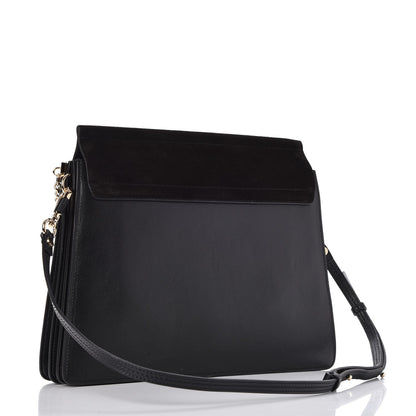 Chloe Suede Calfskin Medium Faye Shoulder Bag Black 3 of 7