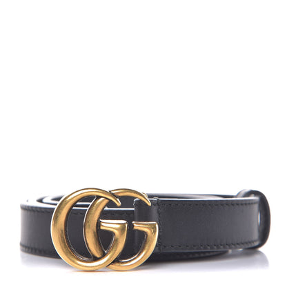 Gucci Calfskin Double G 20mm Belt 70 28 Black 1 of 5