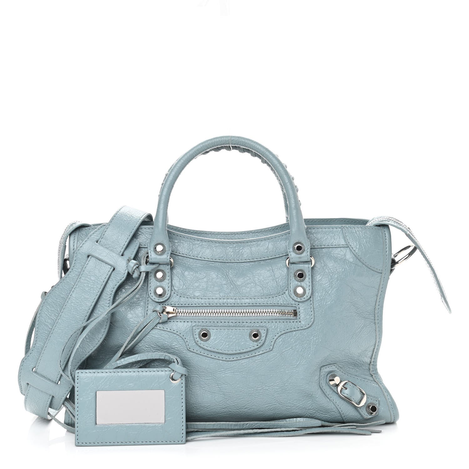 Balenciaga Agneau Classic Silver Hardware S City Bleu Gris 1 of 10