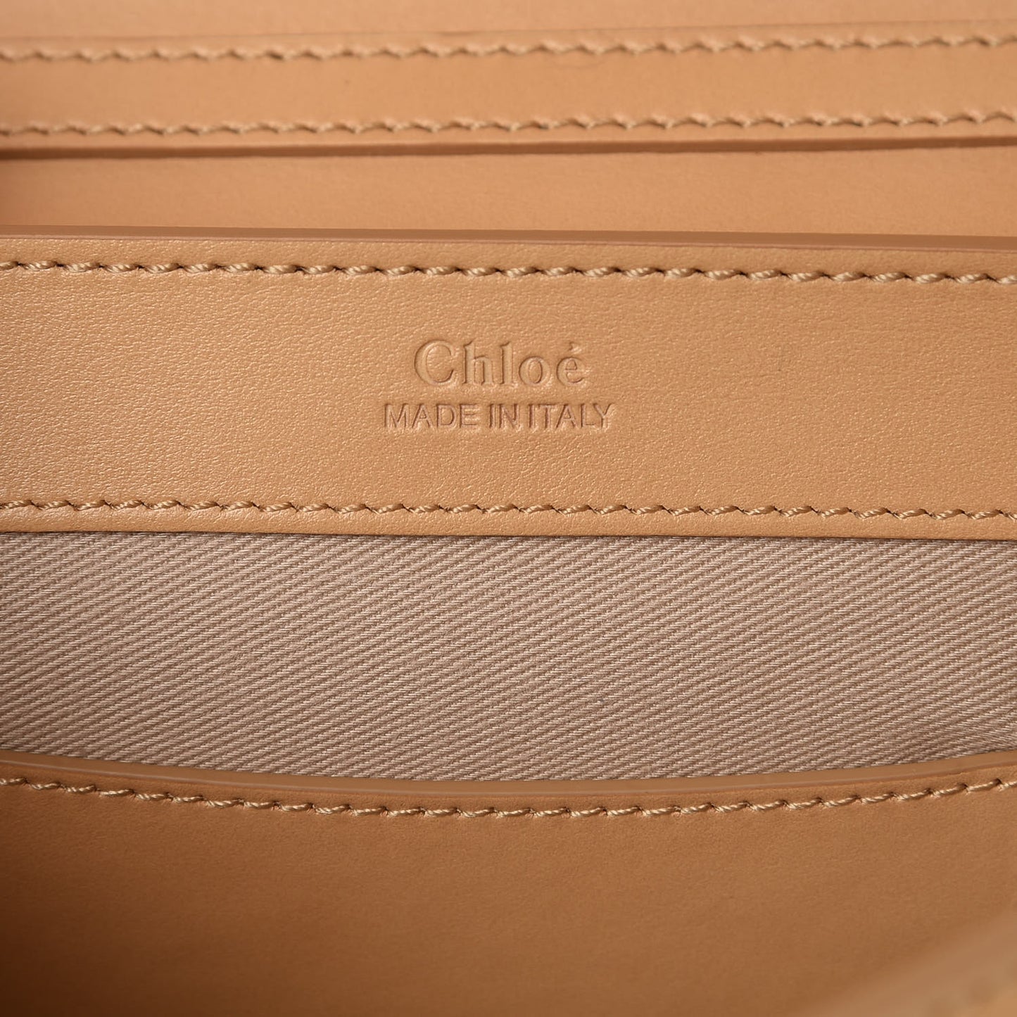Calfskin Suede C Clutch With Chain Bleached Brown