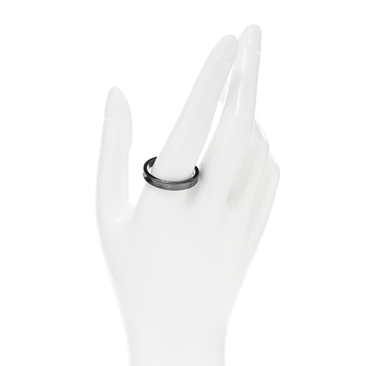 Tiffany Titanium 4mm Narrow 1837 Ring 69 12.5 2 of 4