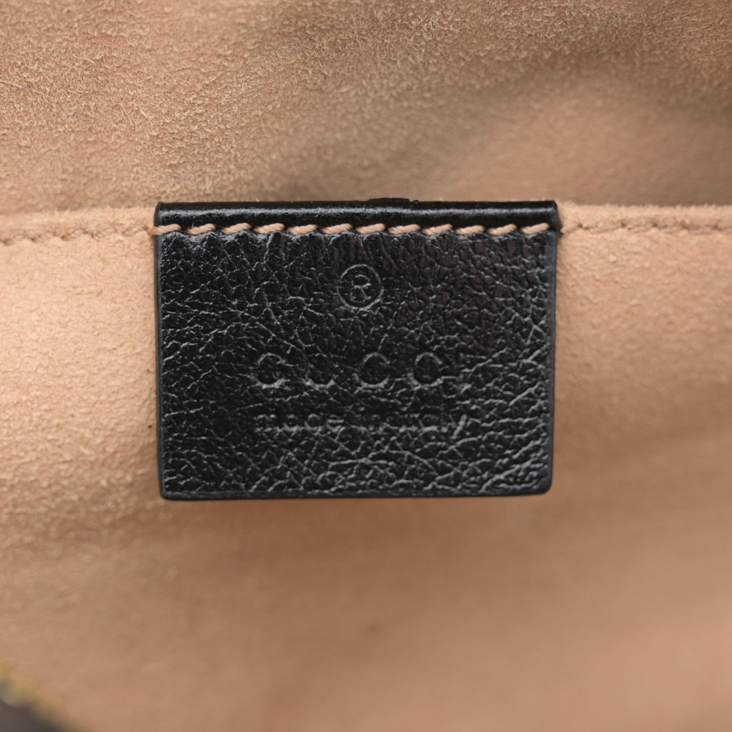 Gucci Monogram Matelasse Diagonal Small GG Marmont Chain Shoulder Bag Beige Black 6 of 11