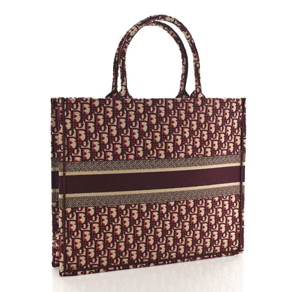 Christian Dior Oblique Large Book Tote Burgundy Multicolor 2 of 7