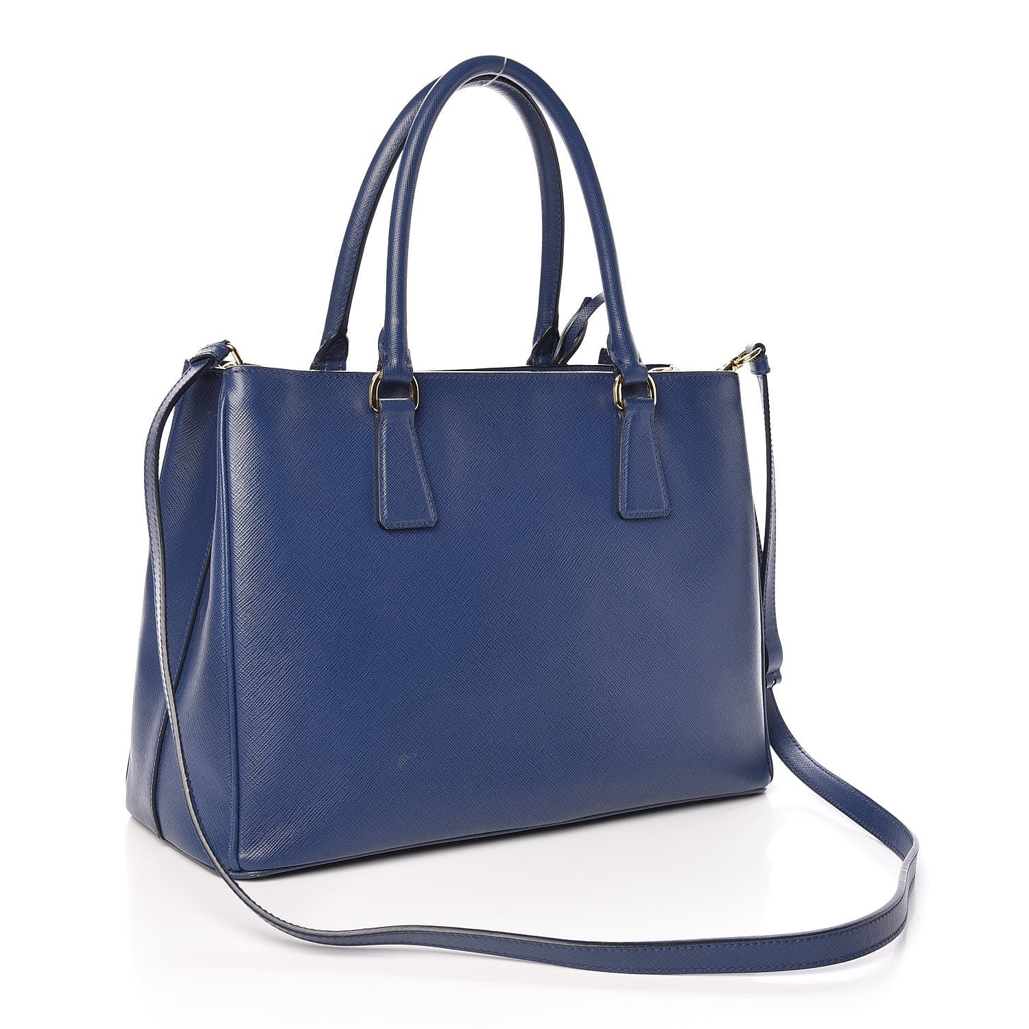 Prada Saffiano Lux Medium Tote Bluette 3 of 17