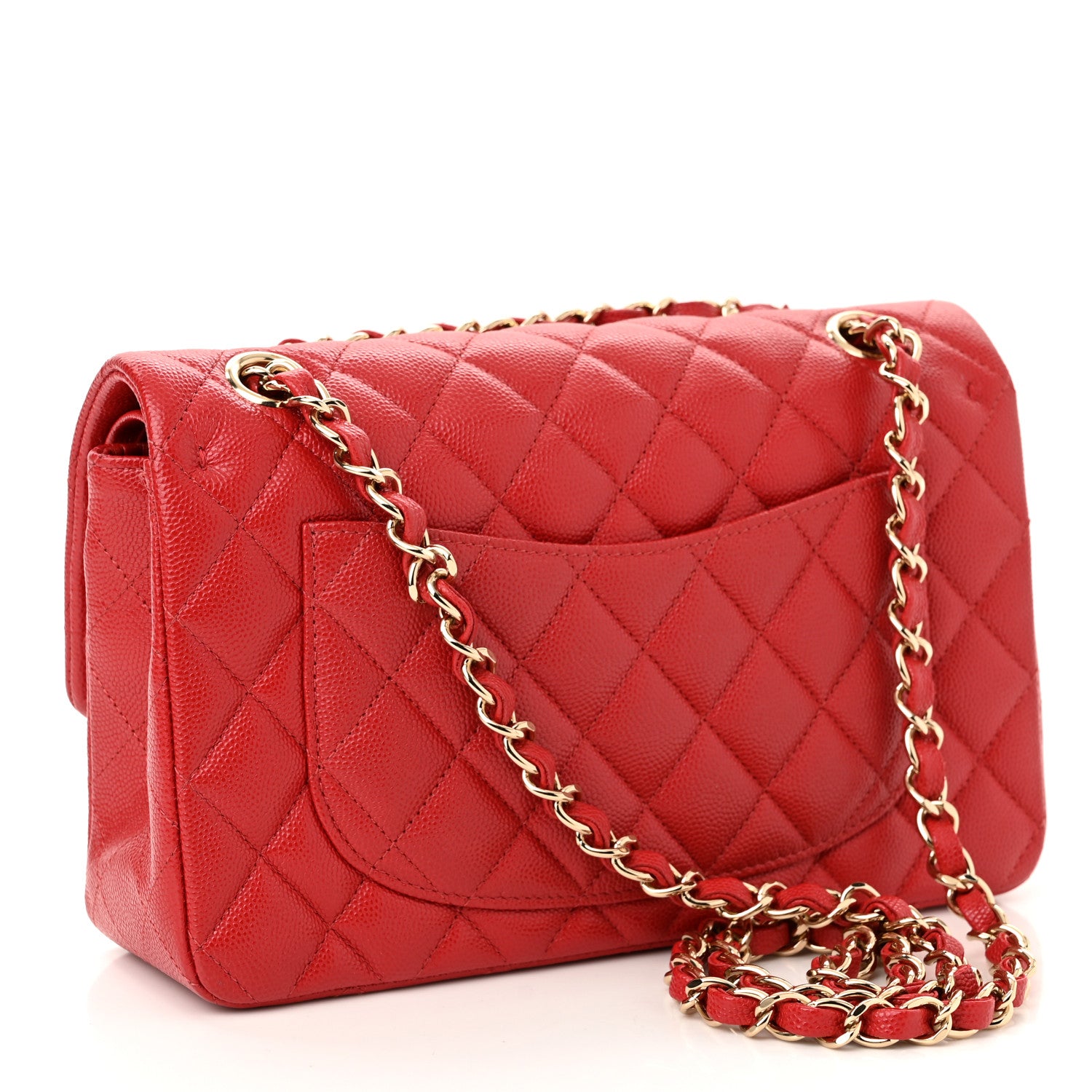 Chanel Caviar Quilted Medium Double Flap Red 3 of 11