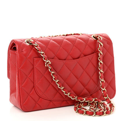 Chanel Caviar Quilted Medium Double Flap Red 3 of 11
