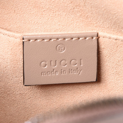 Gucci Calfskin Matelasse Small GG Marmont Chain Shoulder Bag Porcelain Rose 5 of 10