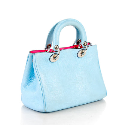 Christian Dior Bullcalf Small Diorissimo Tote Light Blue 3 of 16