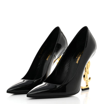Saint Laurent Patent Opyum 110 Pumps 39 Black Gold 3 of 9