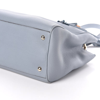 Gucci Pebbled Calfskin Medium Bamboo Shopper Tote Light Blue 10 of 11