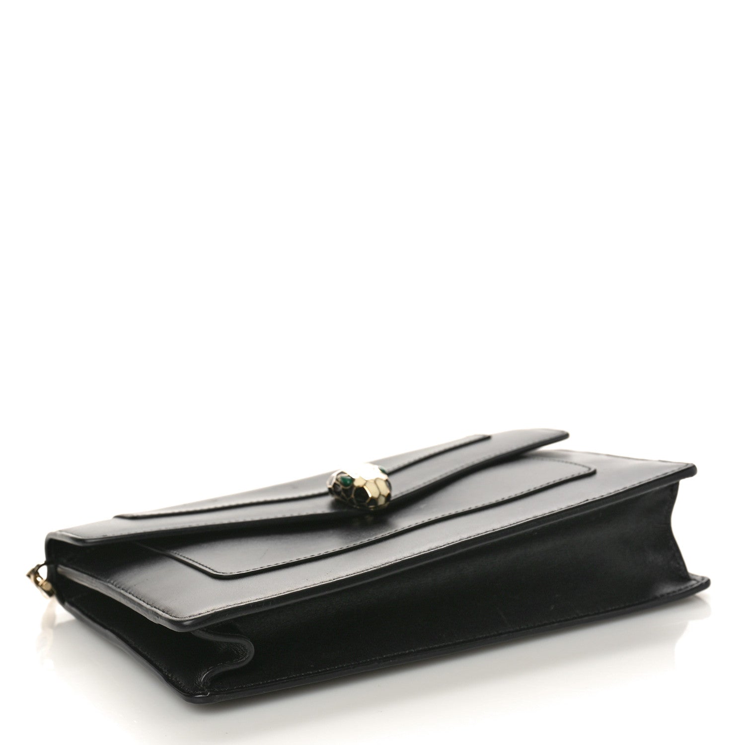 Bulgari Calfskin Serpenti Forever Chain Wallet Black 4 of 10