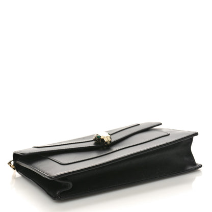 Bulgari Calfskin Serpenti Forever Chain Wallet Black 4 of 10