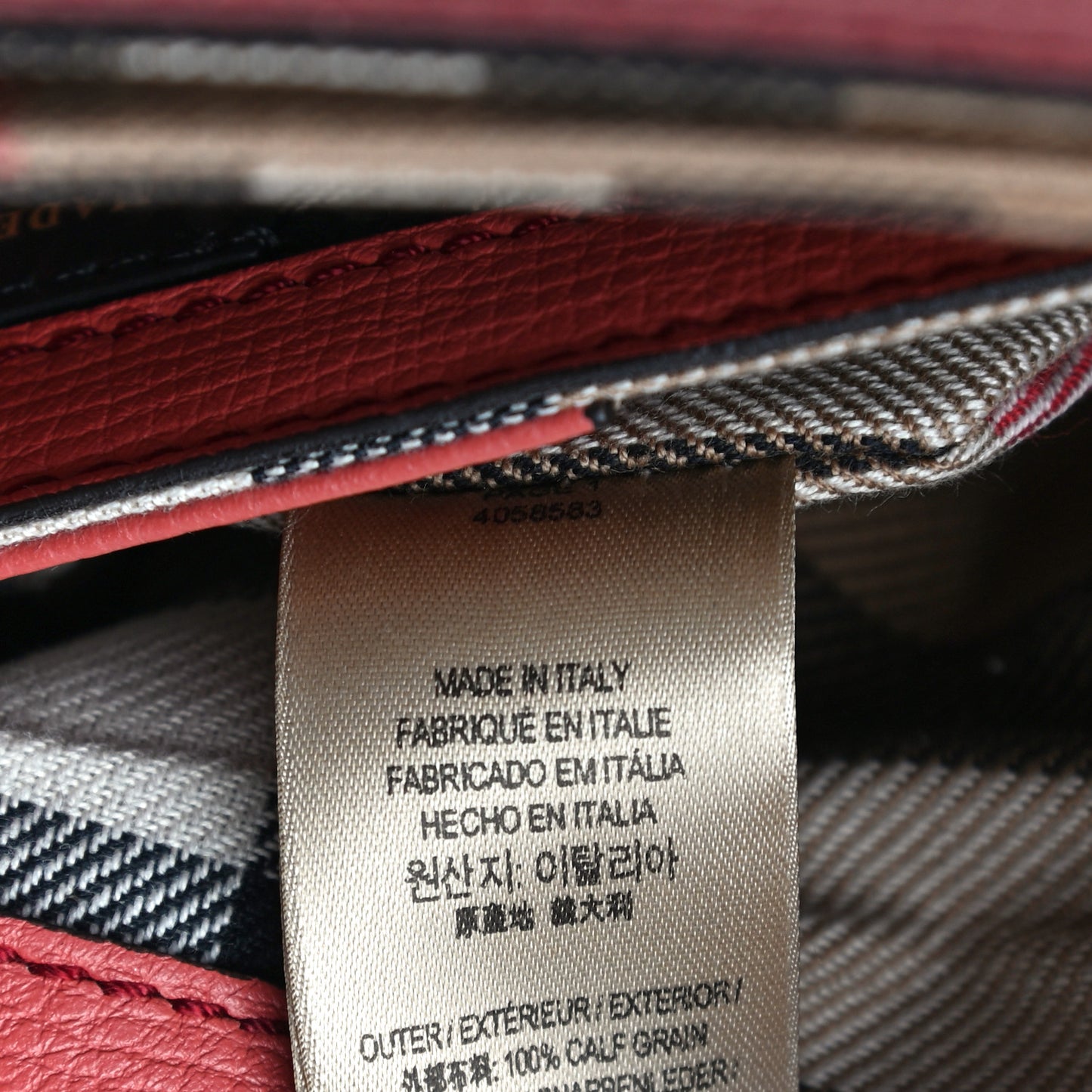 Grainy Calfskin Small Macken Crossbody Bag Cinnamon Red