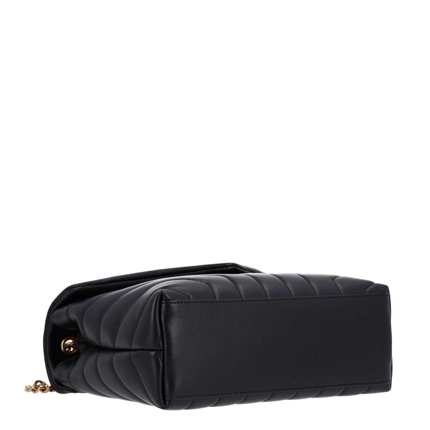 Saint Laurent Calfskin Y Quilted Monogram Small Loulou Chain Satchel Black 4 of 11