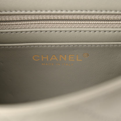 Chanel Lambskin Quilted Mini Pearl Crush Flap Grey 6 of 12