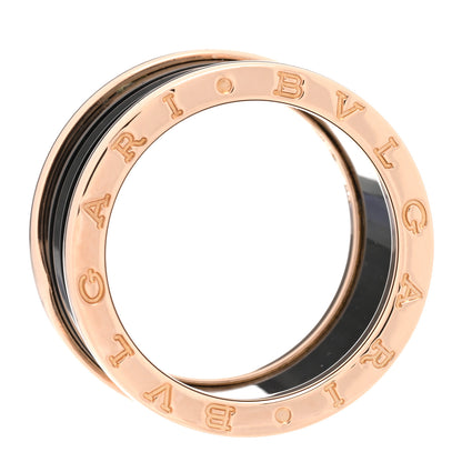 Bulgari 18K Rose Gold Black Ceramic B.Zero1 Four-Band Ring 58 8.5 4 of 6