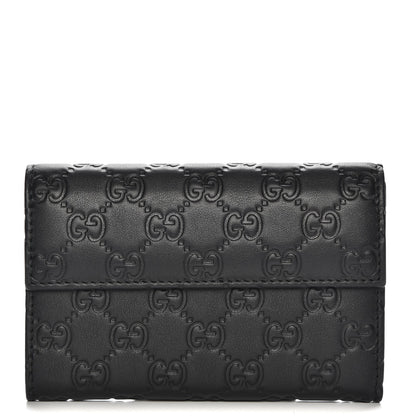 Gucci Guccissima Continental Flap Wallet Black 1 of 8