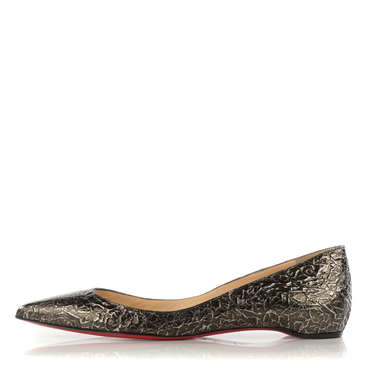 Christian Louboutin Metallic Pigalle Flats 38 1 of 8
