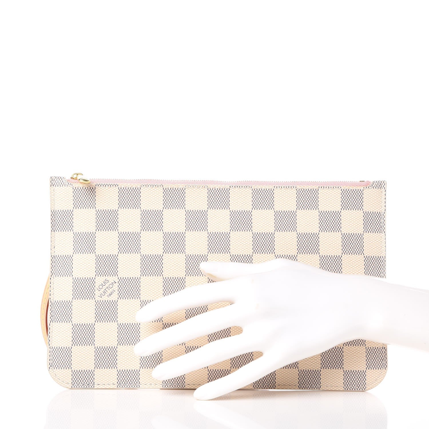 Louis Vuitton Damier Azur Neverfull MM GM Pochette Rose Ballerine 2 of 7