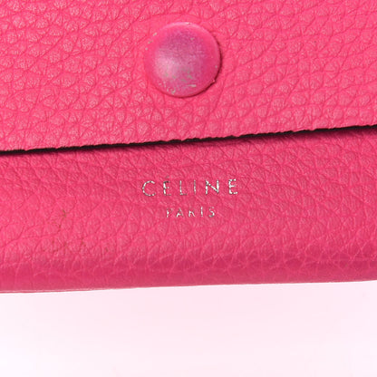 Celine Calfskin Flap Card Holder Fluo Pink 9 of 13