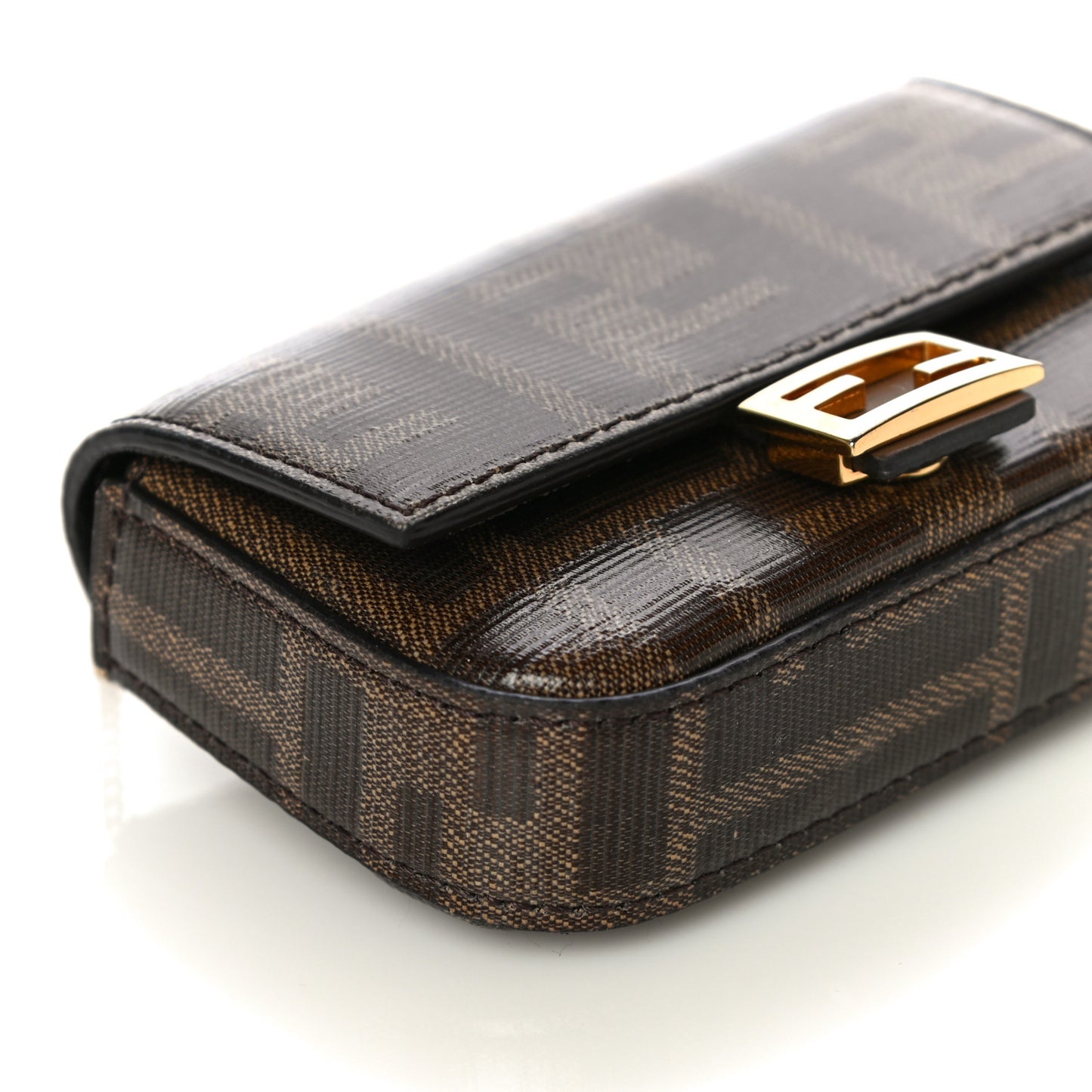 Glazed Fabric FF 1974 Nano Baguette Charm Mogano Panna