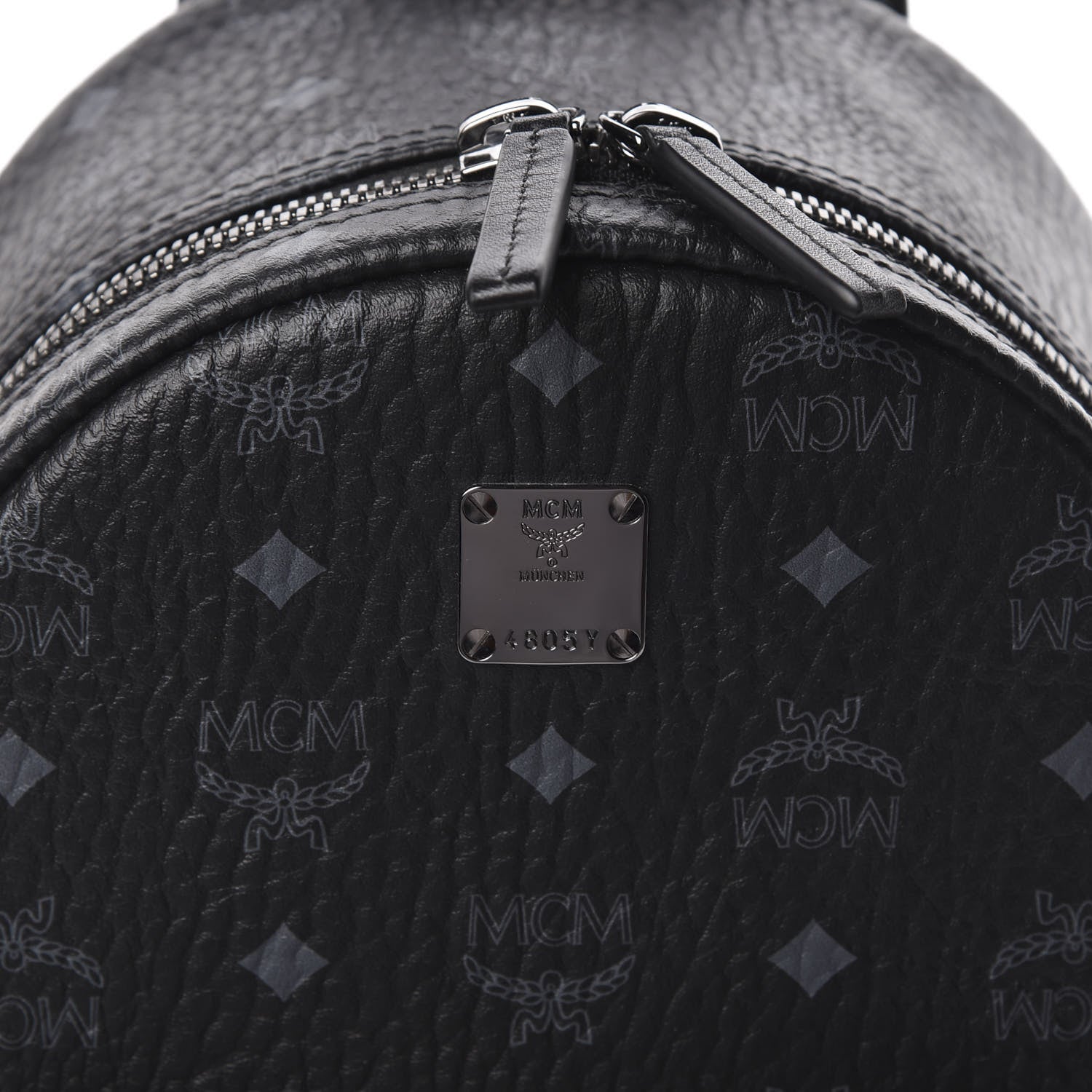 MCM Visetos Small Stark Backpack Black 10 of 10