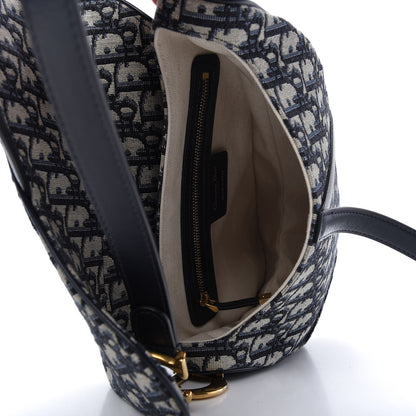 Christian Dior Oblique Saddle Bag Blue 5 of 9