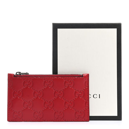 Gucci Guccissima Signature Coin Case Card Holder Hibiscus Red 7 of 7