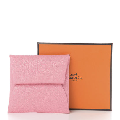 Hermes Chevre Mysore Verso Bastia Coin Purse Rose Confetti Brique 8 of 8