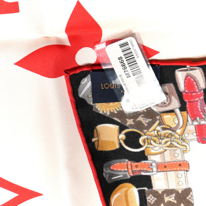 Louis Vuitton Silk Trunks Square Scarf Multicolor 4 of 4