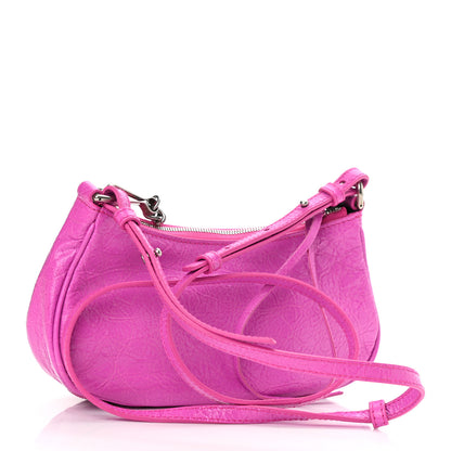 Balenciaga Agneau Arena Le Cagole Mini Purse With Chain Lipstick Pink 3 of 9