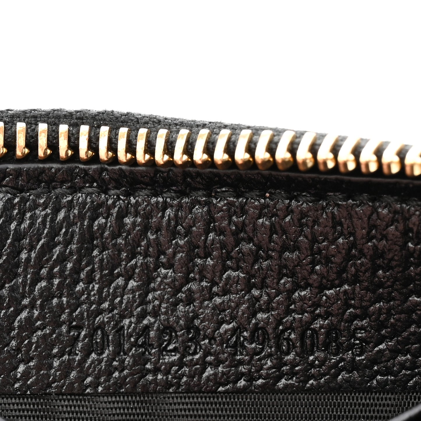 GG Supreme Monogram Textured Dollar Calfskin New Basket Zip Around Wallet Beige Ebony Black