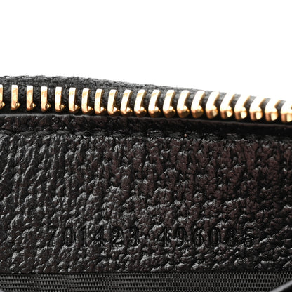 Gucci GG Supreme Monogram Textured Dollar Calfskin New Basket Zip Around Wallet Beige Ebony Black 7 of 8