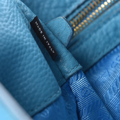 Prada Vitello Daino Side Pocket Shoulder Bag Marine 7 of 19