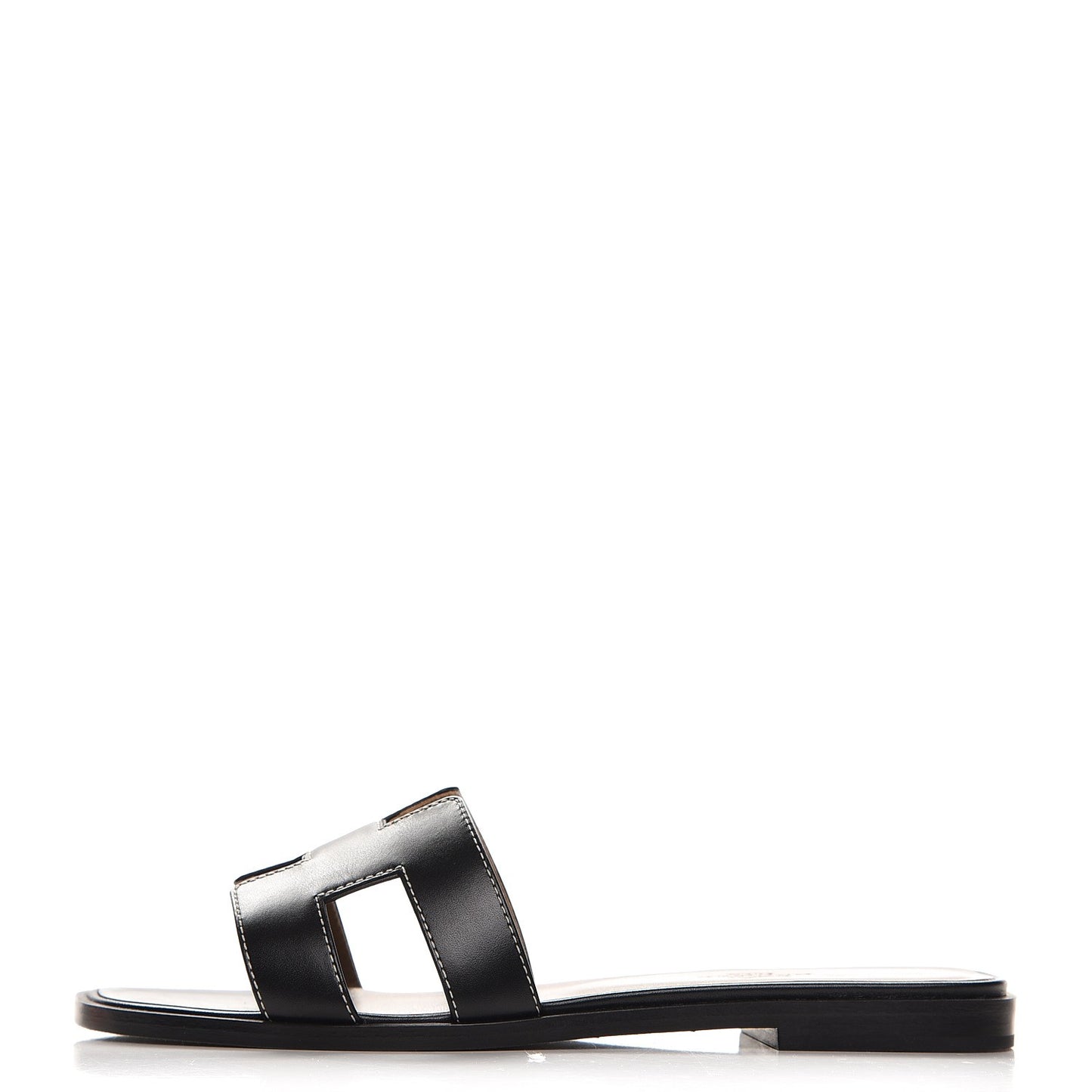 Box Calfskin Oran Sandals 36.5 Black