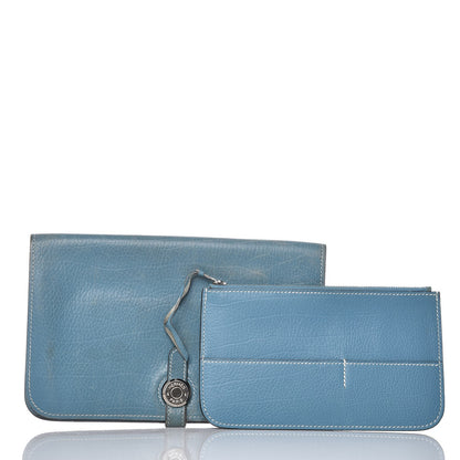 Hermes Togo Dogon Duo Wallet Blue Jean 11 of 11