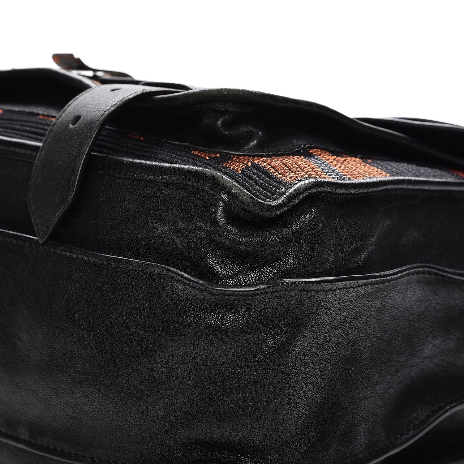 Proenza Schouler Lambskin Blanket Print Large PS1 Satchel Black 11 of 14
