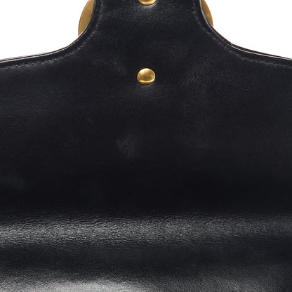 Gucci Calfskin Matelasse Small GG Marmont Top Handle Shoulder Bag Black 7 of 7