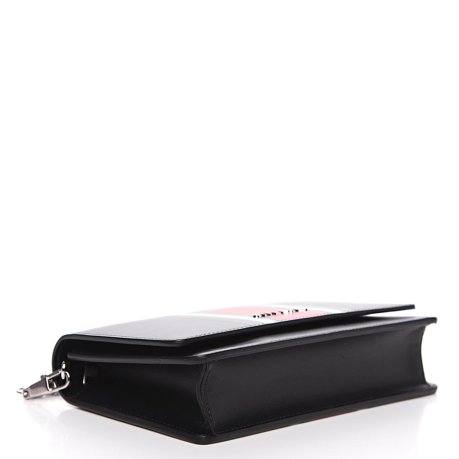 Givenchy Calfskin Striped Pandora Chain Wallet Black 3 of 9