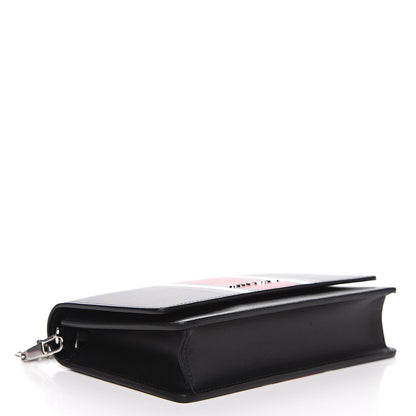 Givenchy Calfskin Striped Pandora Chain Wallet Black 3 of 9