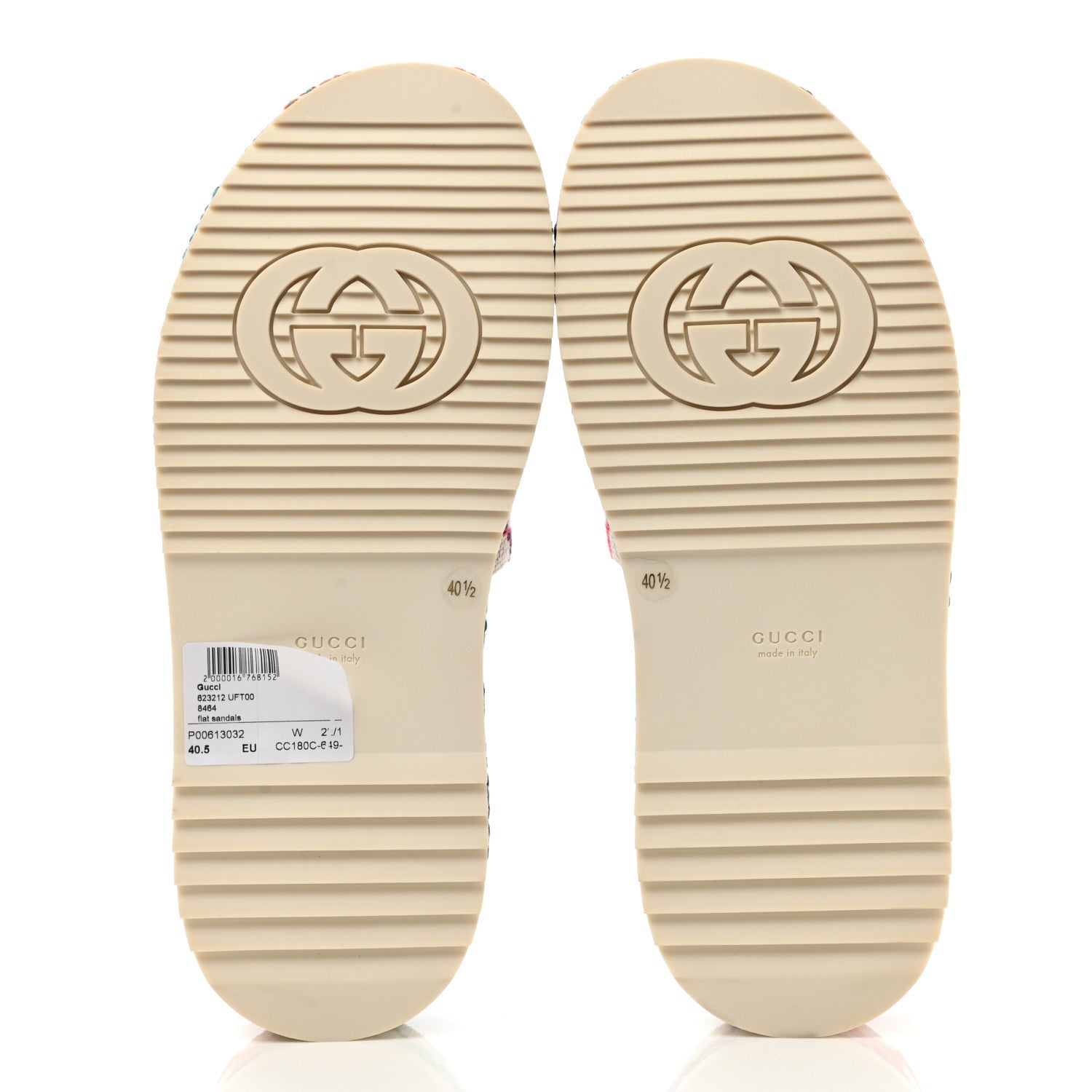 Gucci Linen Psychedelic Mini GG Monogram Angelina Platform 55mm Slide Sandals 40.5 Multicolor 5 of 9