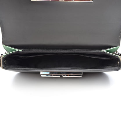 Fendi Vitello Dolce Crystal 3Baguette Shoulder Bag Blue Grey 5 of 10