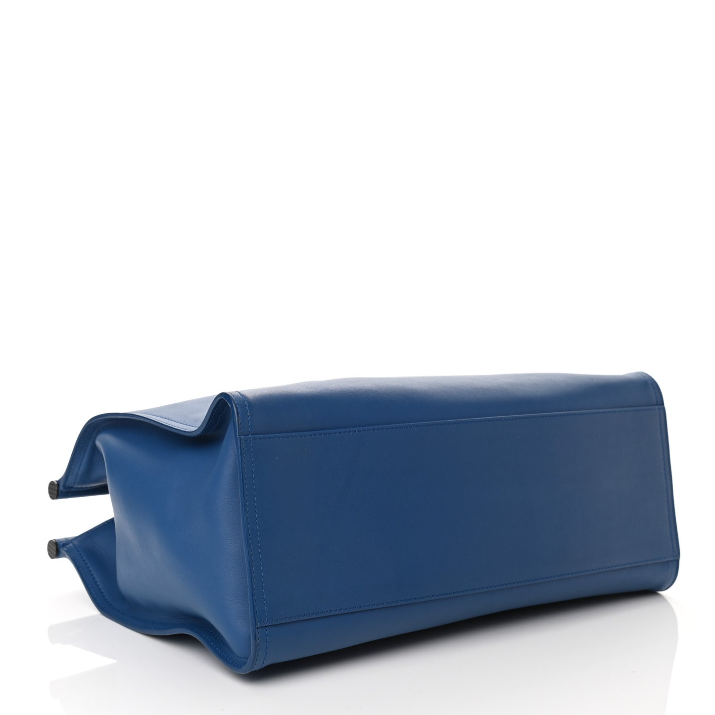 French Calfskin Bretagne Tote Blue